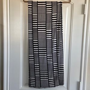 LIBIAN Black & White Strapless Midi/Maxi Dress